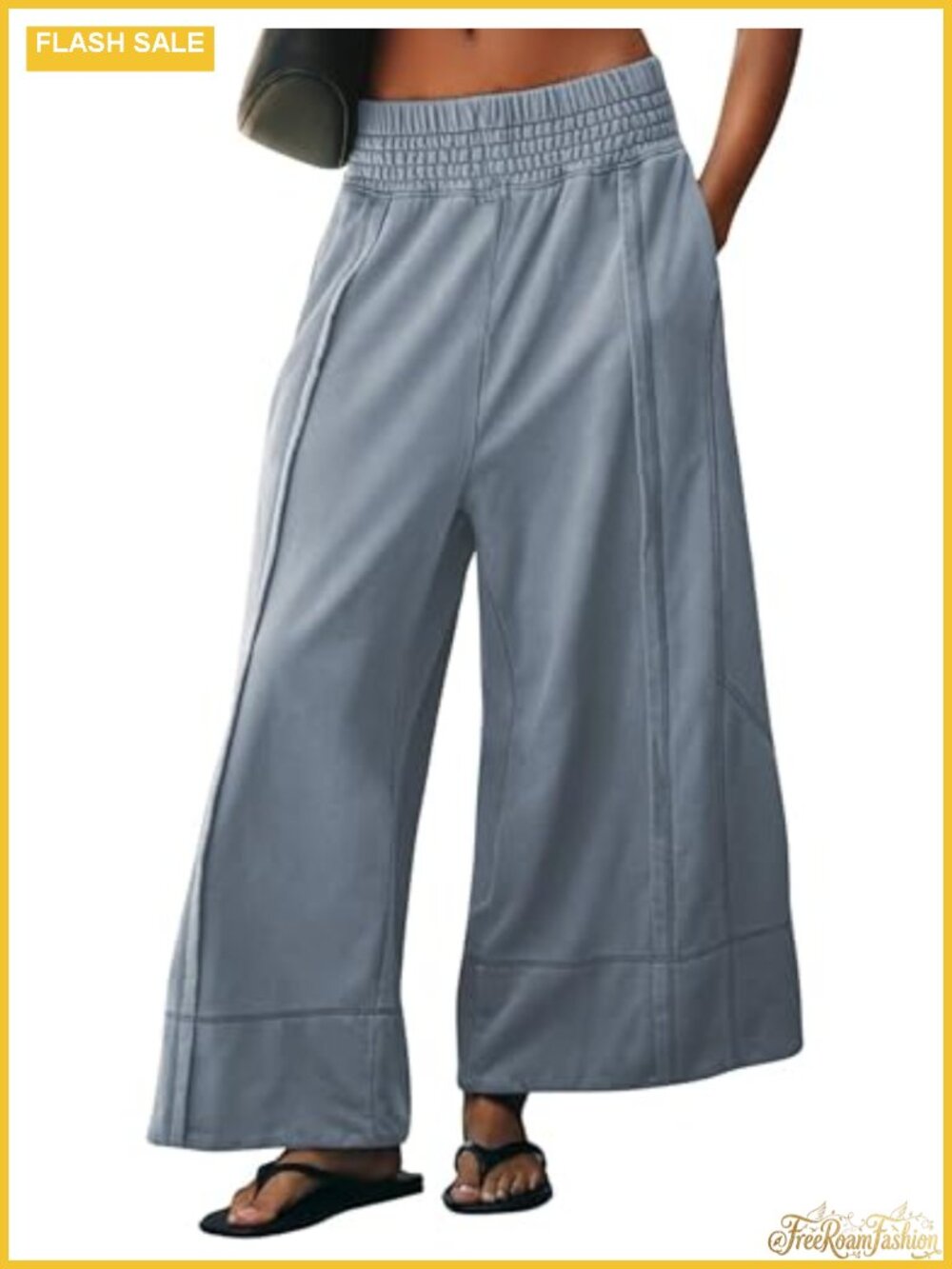 Womens Wide Leg Pants Cotton Baggy Casual Palazzo Sweatpants